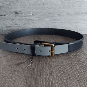 Black Color Block Belt 39.5" Long